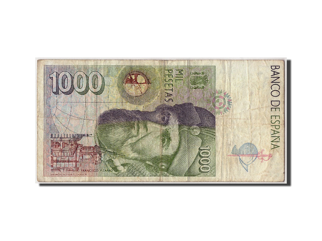 Spain, 1000 Pesetas, 1992, KM:163, 1992-10-12, F(12-15)