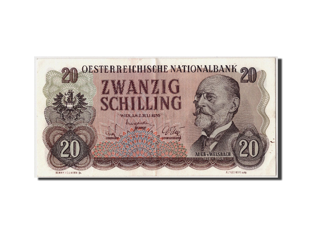 Banknote, Austria, 20 Schilling, 1956, 1956-07-02, KM:136a, AU(50-53)