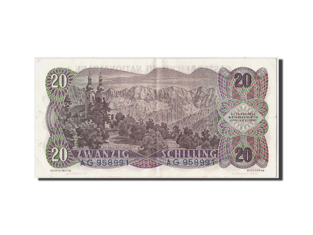 Banknote, Austria, 20 Schilling, 1956, 1956-07-02, KM:136a, AU(50-53)