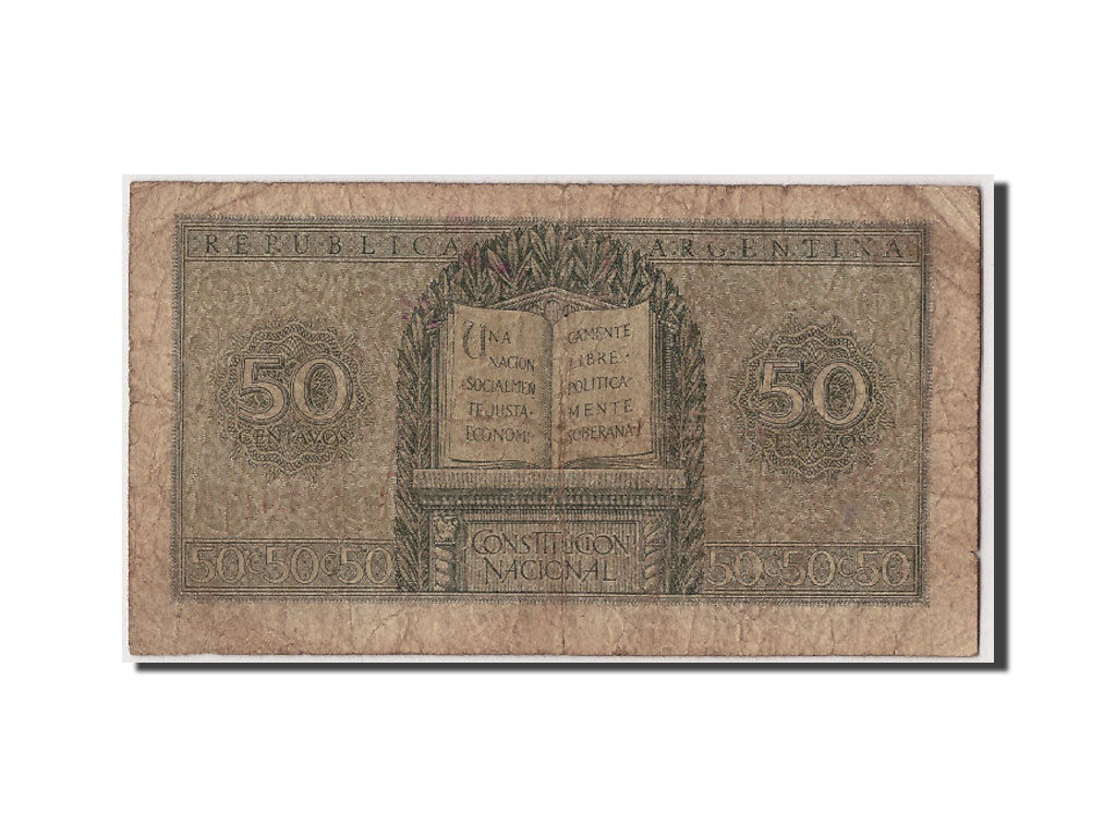 Banknot, Argentina, 50 Centavos, Undated (1951-56), Undated, KM:261, F(12-15)