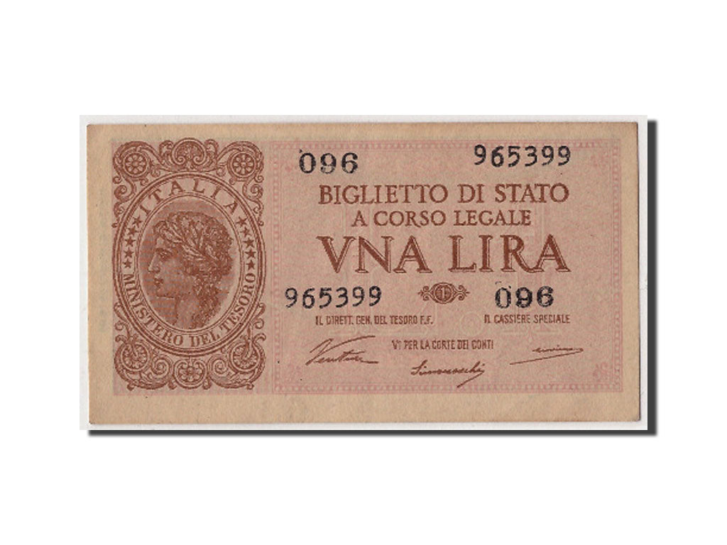 Billet, Italie, 1 Lira, 1944, 1944-11-23, KM:29a, SUP