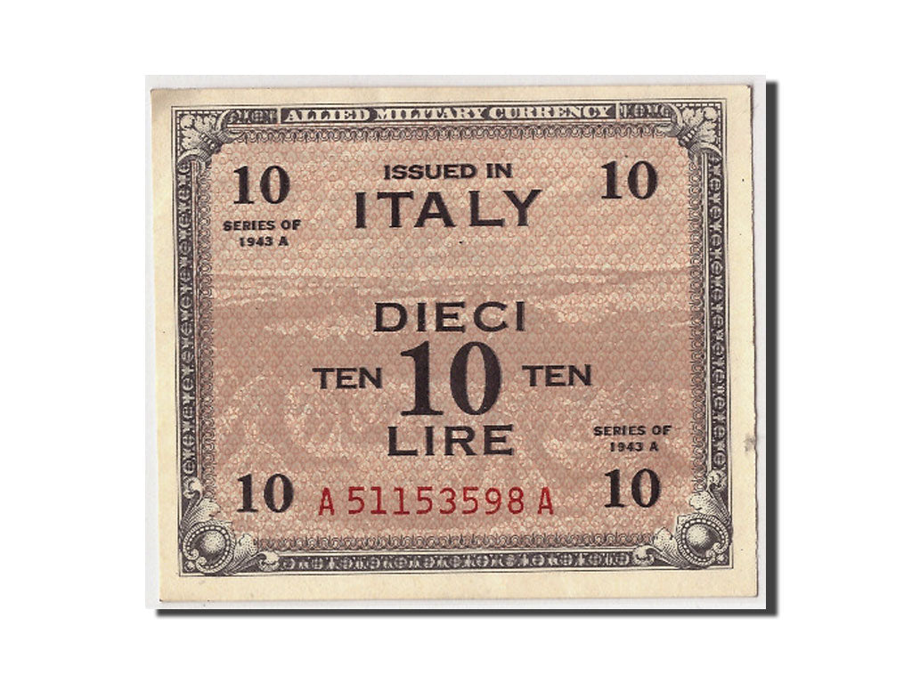 Banconote, Italia, 10 Lire, 1943A, KM:M19a, Undated, SPL