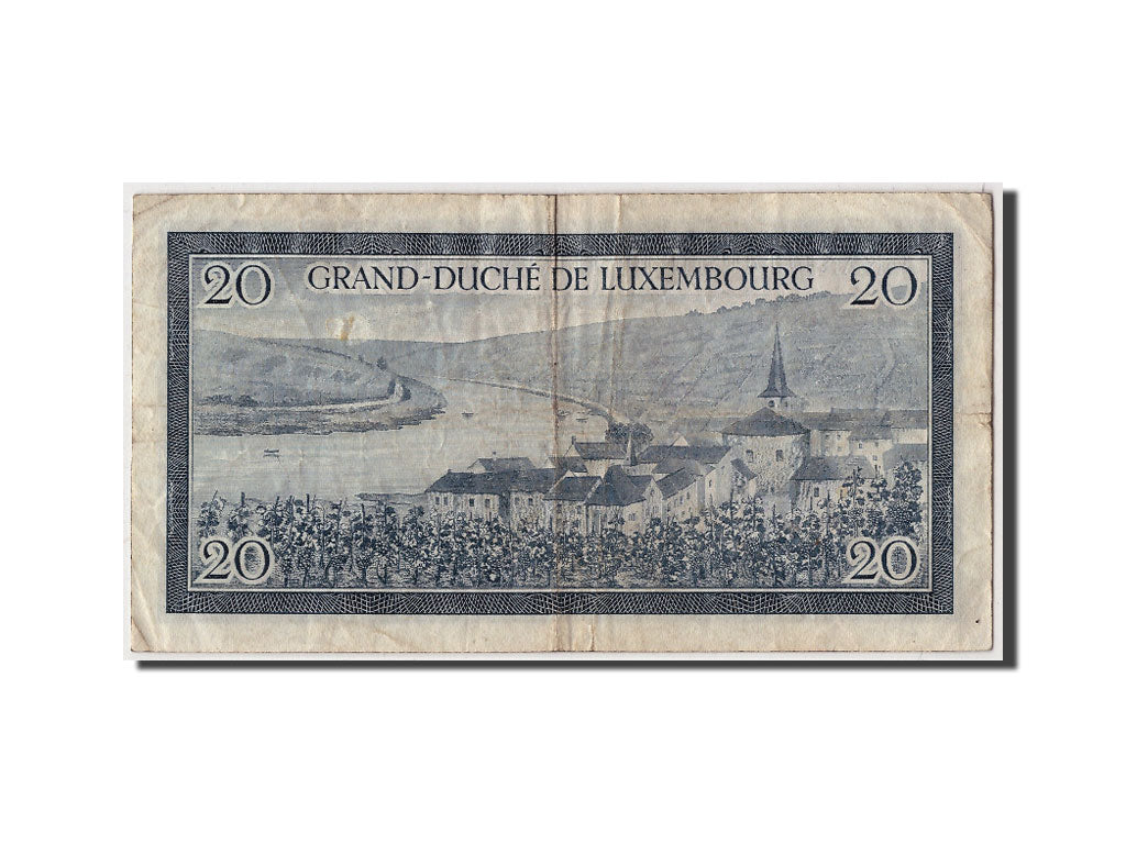 Luxembourg, 20 Francs, Undated (1955), KM:49a, VF(20-25)