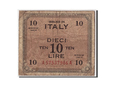 Banknote, Italy, 10 Lire, 1943A, Undated, KM:M19a, VG(8-10)