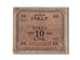Biljet, Italië, 10 Lire, 1943A, Undated, KM:M19a, B