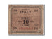 Banknote, Italy, 10 Lire, 1943A, Undated, KM:M19a, VG(8-10)