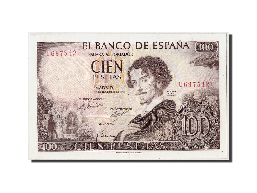 Banknote, Spain, 100 Pesetas, 1970, 1965-11-19, KM:150, UNC(60-62)