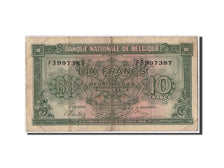 Billete, 10 Francs-2 Belgas, 1943, Bélgica, KM:122, 1943-02-01, BC