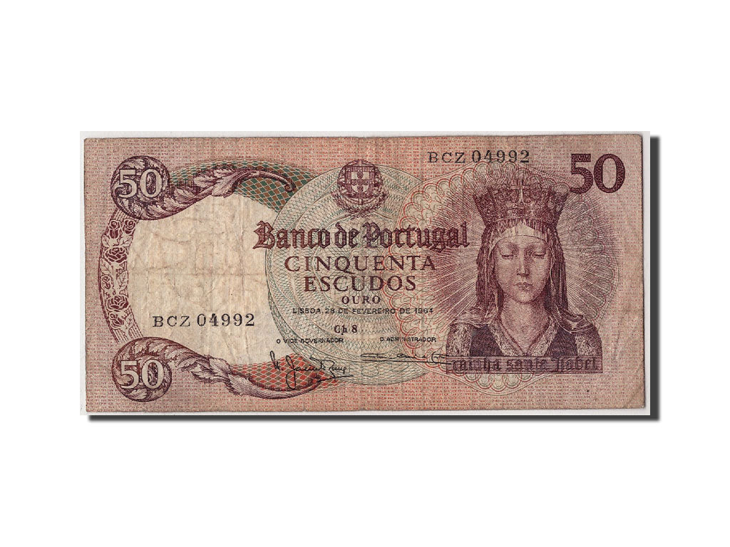 Portugal, 50 Escudos, 1964, KM:168, 1964-02-28, F(12-15)
