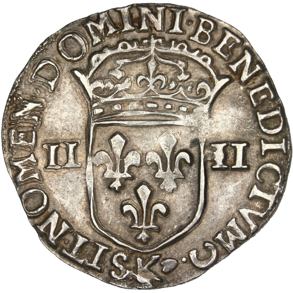 FRANCE, 1/4 Écu à la croix, 1/4 ECU, 1642, Bordeaux, KM #47.10, AU(50-53), Silve
