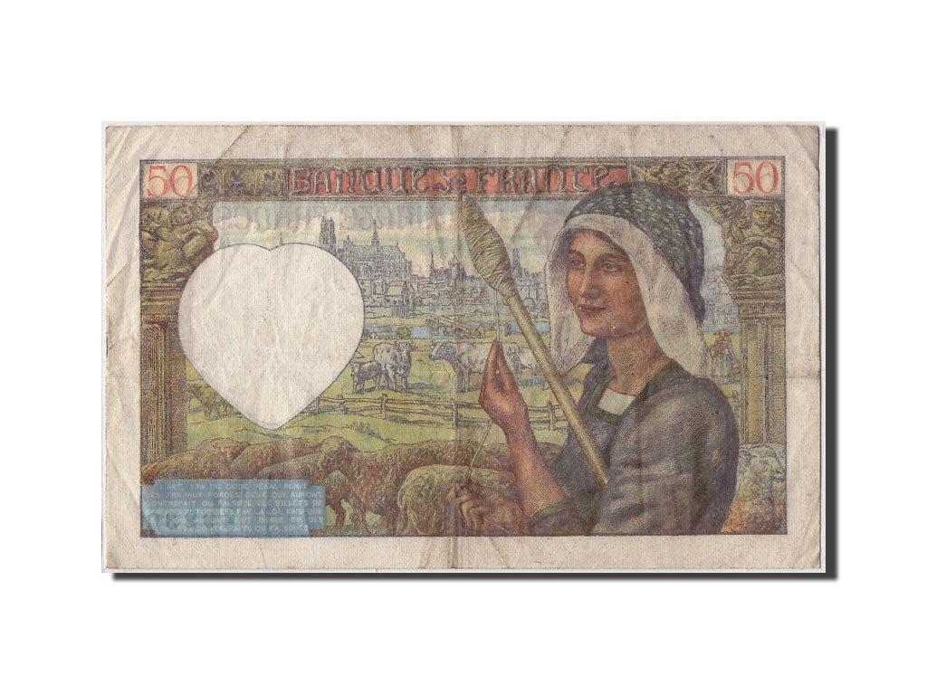 Banconote, Francia, 50 Francs, 50 F 1940-1942 ''Jacques Coeur'', 1941