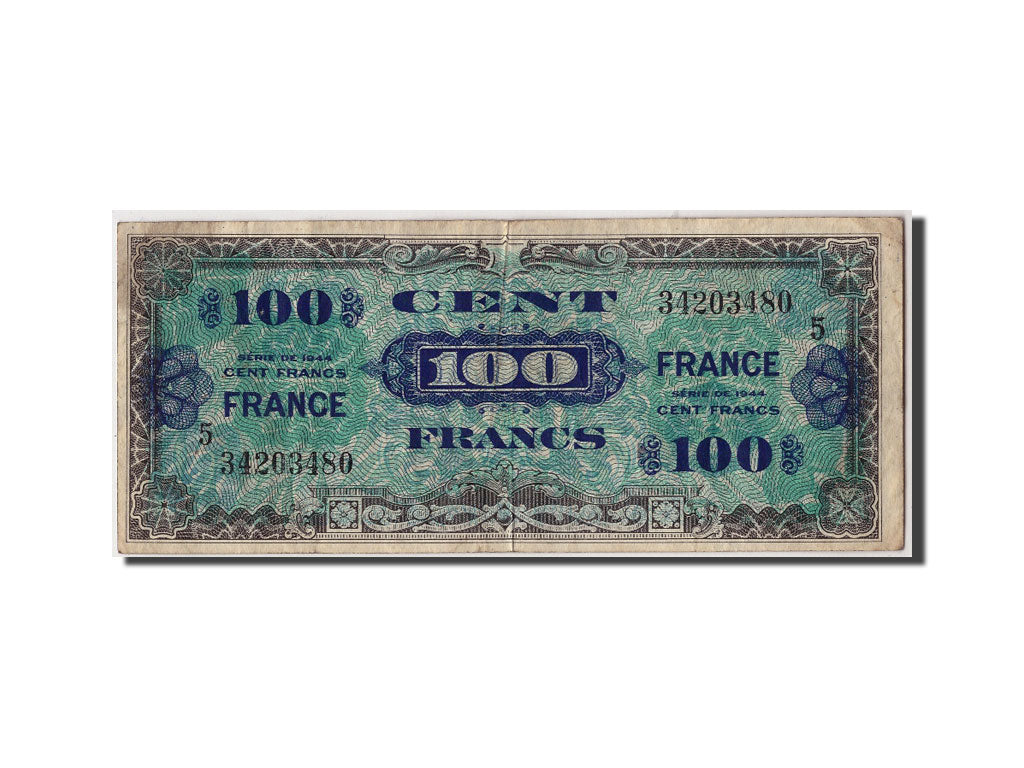 France, 100 Francs, 1945, KM:123c, Undated, VF(20-25)