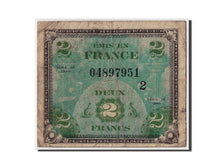 Francia, 2 Francs, 1944 Flag/France, 1944, KM:114b, Undated, B+, Fayette:VF16.2
