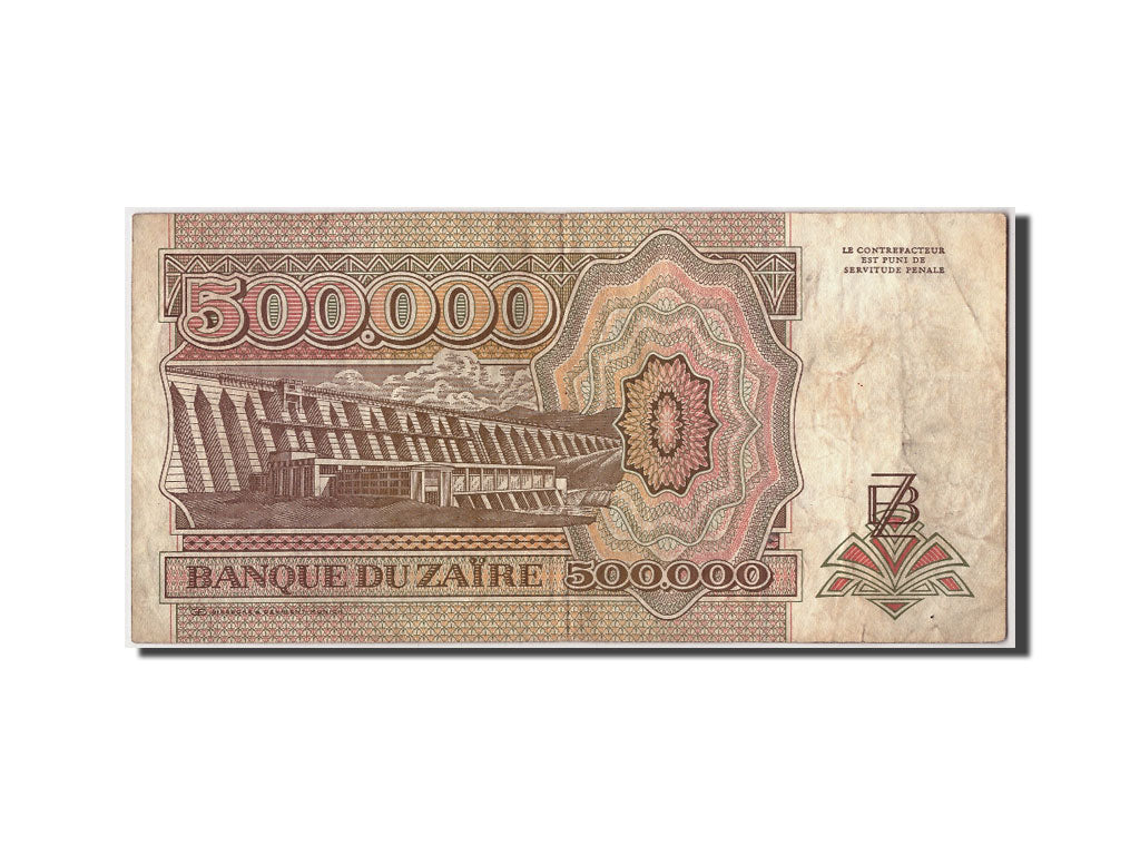 Billet, Zaïre, 500,000 Zaïres, 1992, 1992-03-15, KM:43a, TB