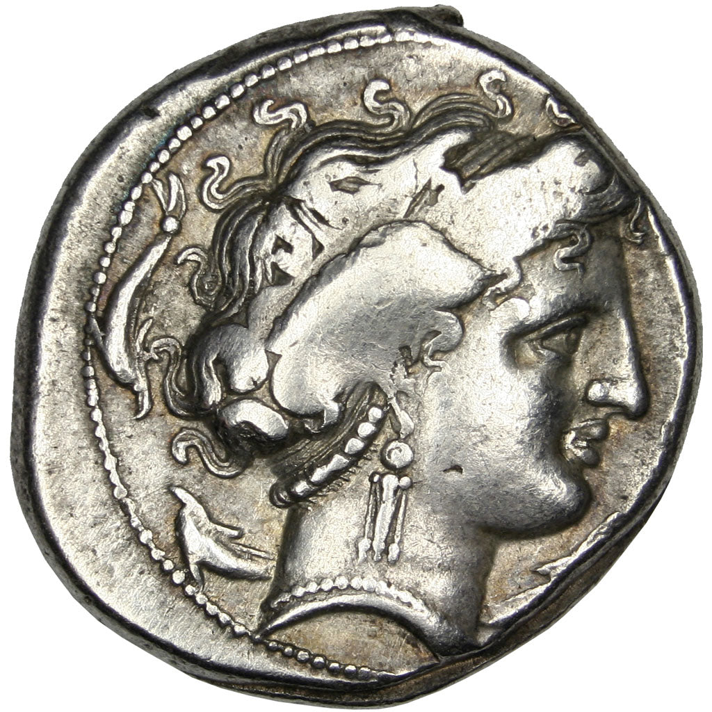 Campania, Neapolis, Nymph, Didrachm, Neapolis, EF(40-45), Silver, 7.47