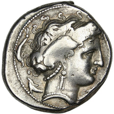 Campania, Neapolis, Nymph, Didrachm, Neapolis, EF(40-45), Silver, 7.47