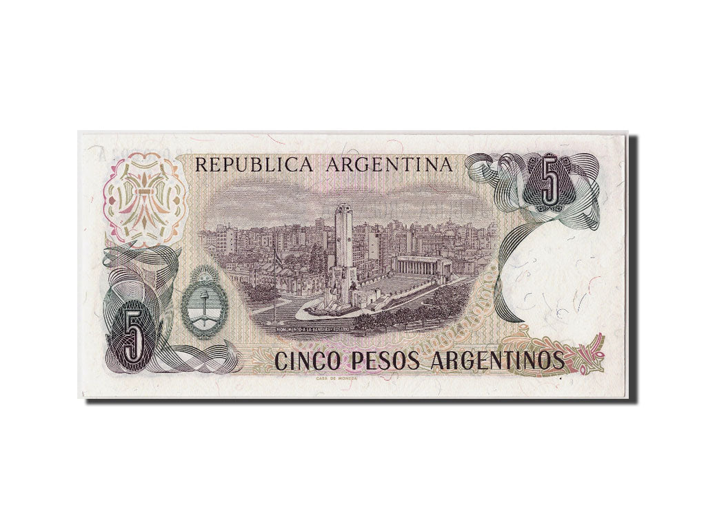 Banknot, Argentina, 5 Pesos Argentinos, Undated (1983-84), Undated, KM:312a