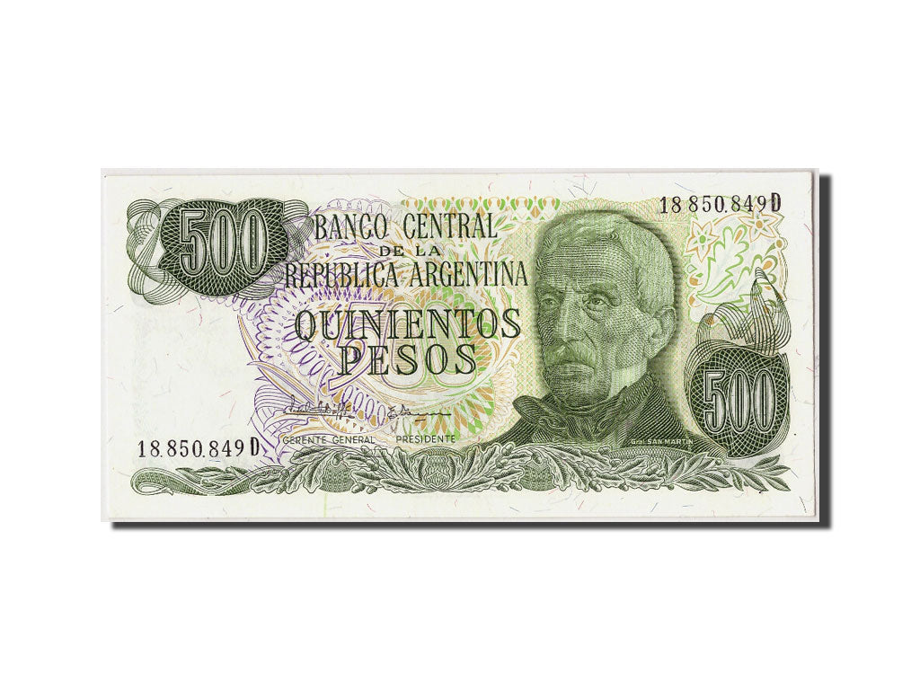Billete, 500 Pesos, Undated (1977-82), Argentina, KM:303c, Undated, UNC