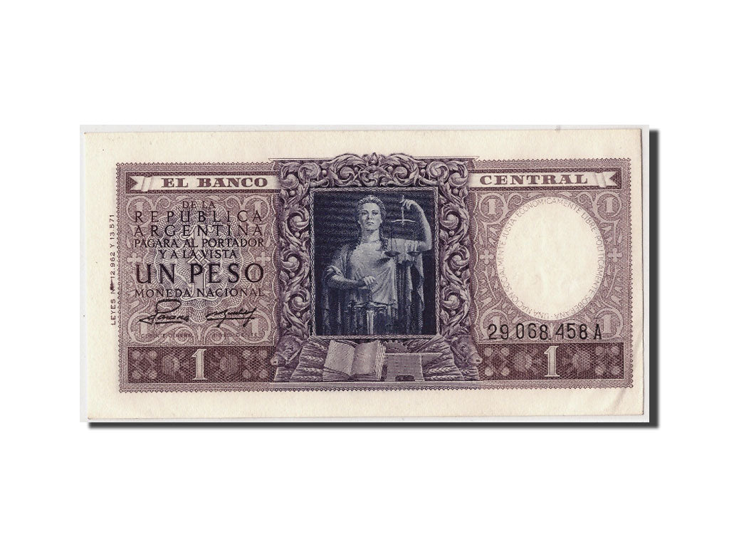 Argentina, 1 Peso, Undated (1952-55), KM:260b, Undated, FDS