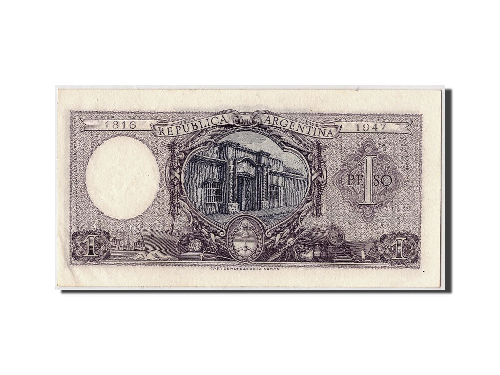 Argentina, 1 Peso, Undated (1952-55), KM:260b, Undated, FDS