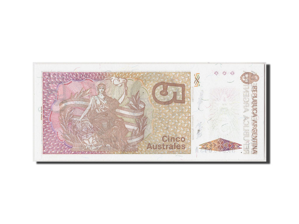 Banknot, Argentina, 5 Australes, Undated (1985-91), Undated, KM:324b, UNC(65-70)