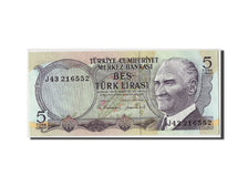 Banknote, Turkey, 5 Lira, L.1970 (1976), Undated, KM:185, UNC(65-70)