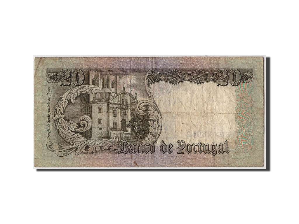 Billete, 20 Escudos, 1964, Portugal, KM:167b, 1964-05-26, RC+