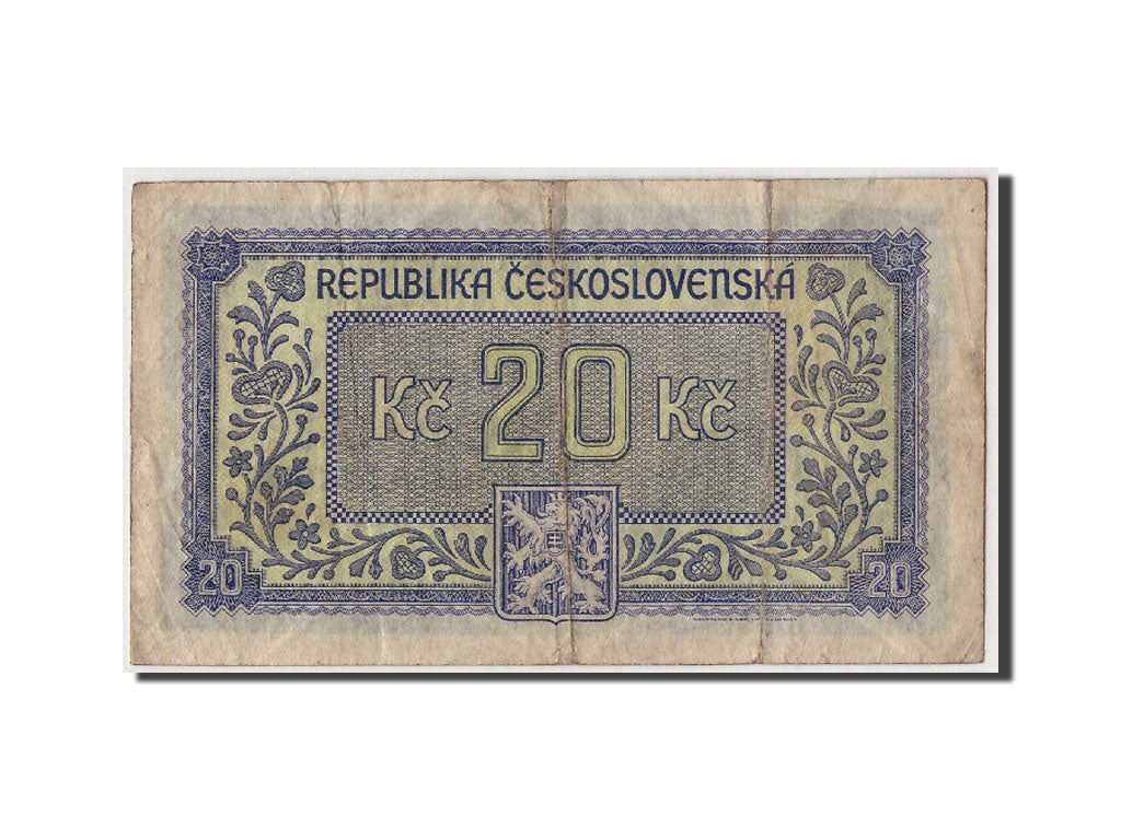 Banknote, Czechoslovakia, 20 Korun, undated (1945), Undated, KM:61a, VF(20-25)