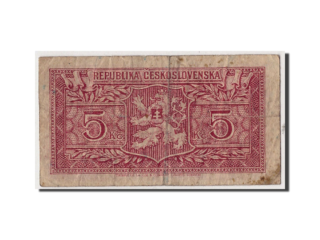 Banknote, Czechoslovakia, 5 Korun, undated (1945), Undated, KM:59a, F(12-15)