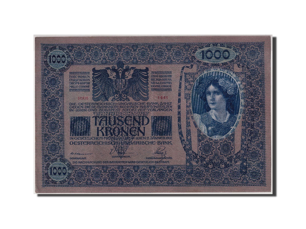 Banknote, Austria, 1000 Kronen, 1902, 1902-01-02, KM:59, AU(55-58)