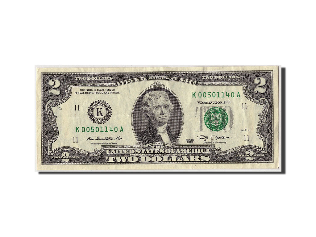 Stati Uniti, Two Dollars, 2009, Undated, BB+
