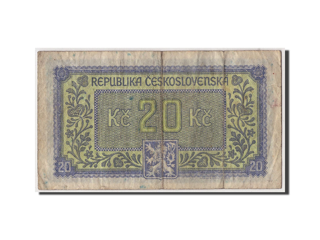 Banknote, Czechoslovakia, 20 Korun, undated (1945), Undated, KM:61a, VF(20-25)