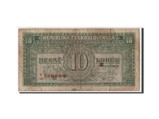 Banknote, Czechoslovakia, 10 Korun, undated (1945), Undated, KM:60a, F(12-15)
