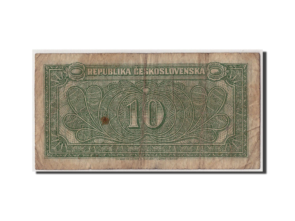 Banknote, Czechoslovakia, 10 Korun, undated (1945), Undated, KM:60a, F(12-15)