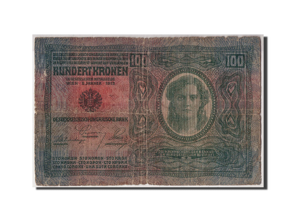 Banknote, Austria, 100 Kronen, Undated (1919), 1922-01-02, KM:56, VG(8-10)