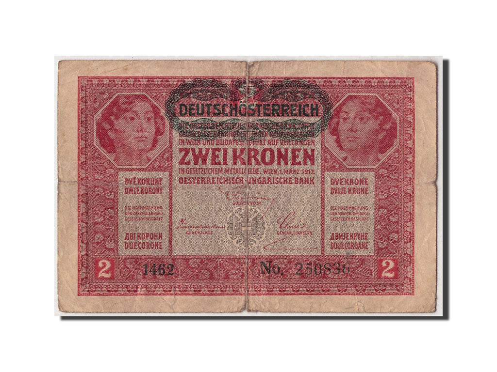 Geldschein, Österreich, 2 Kronen, Undated (1919), 1917-03-01, KM:50, SGE