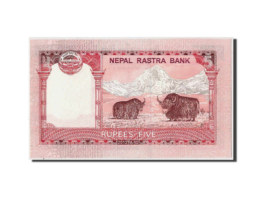 Billet, Népal, 5 Rupees, 2012, Undated, NEUF