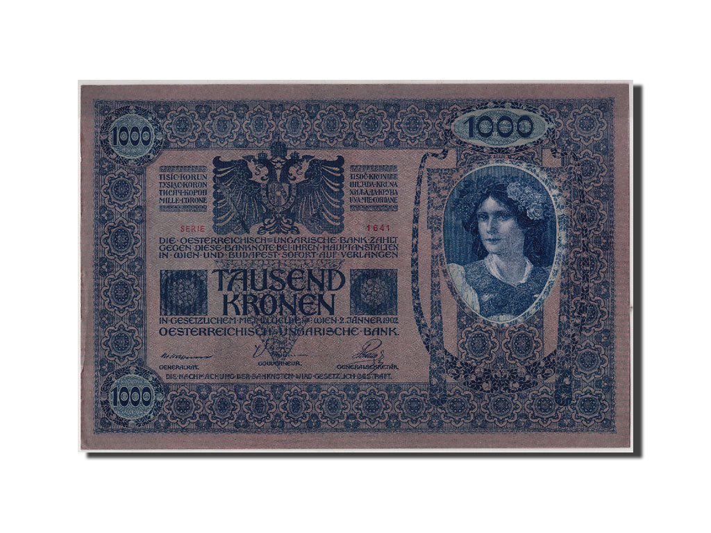 Austria, 1000 Kronen, Undated (1919), KM:59, 1902-01-02, AU(50-53)
