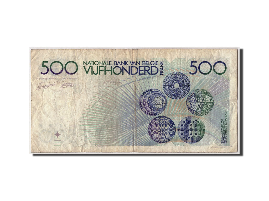 Banknote, Belgium, 500 Francs, Undated (1982-98), Undated, KM:143a, F(12-15)