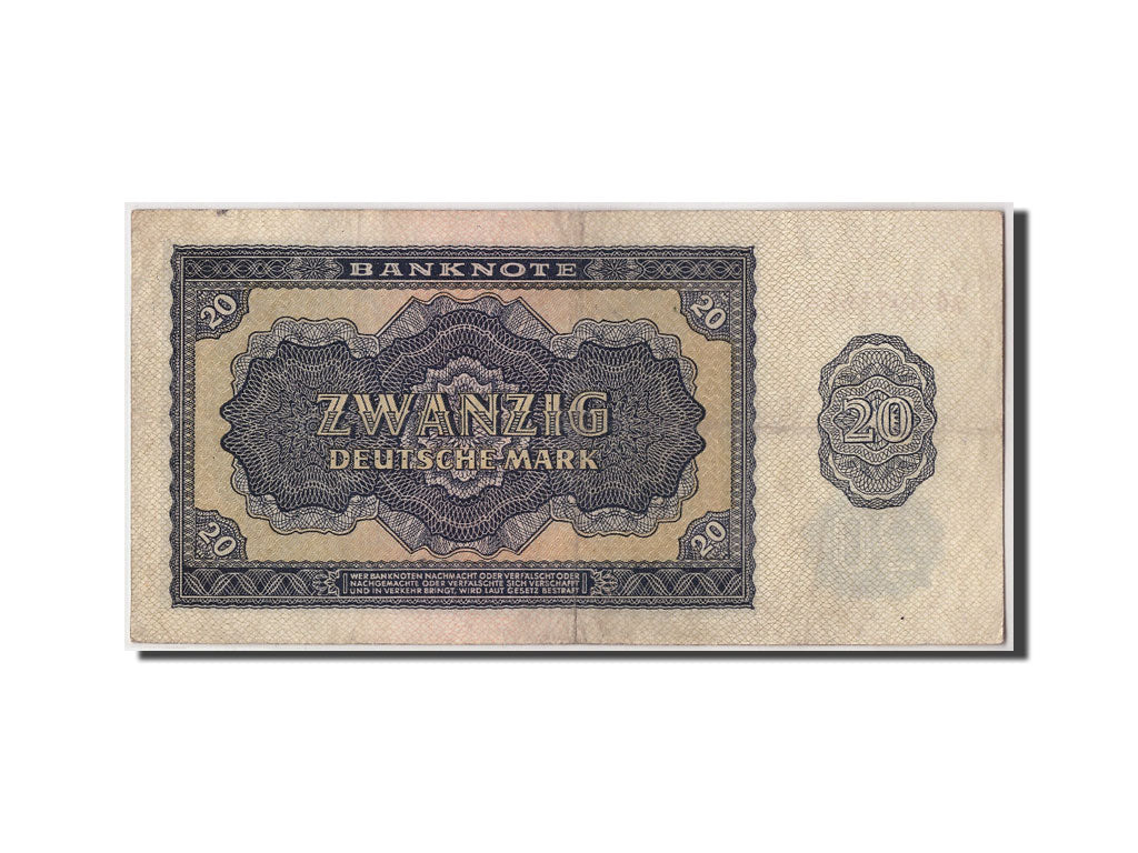 Germania - Repubblica Democratica, 20 Deutsche Mark, 1955, KM:19a, Undated, MB+