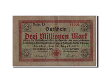 Banconote, Germania, 3 Millionen Mark, 1923, KM:S1323B, 1923-08-20, MB