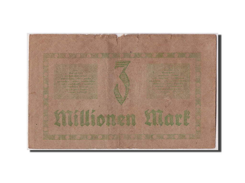 Billete, 3 Millionen Mark, 1923, Alemania, KM:S1174, 1923-08-16, RC