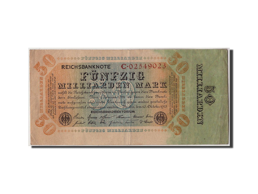 Banknote, Germany, 50 Milliarden Mark, 1923, 1923-10-10, KM:119a, VF(20-25)