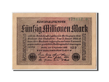 Geldschein, Deutschland, 50 Millionen Mark, 1923, 1923-09-01, KM:109b, VZ+