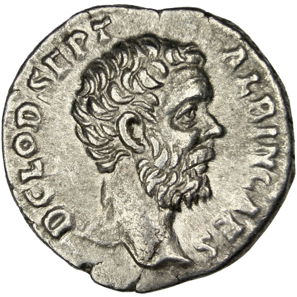 Clodius Albinus, Denarius, Roma, BB+, Argento
