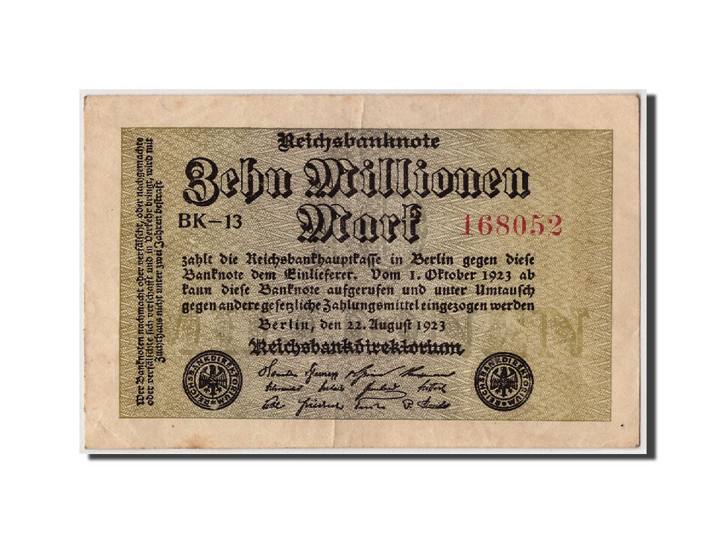Banknote, Germany, 10 Millionen Mark, 1923, 1923-08-22, KM:106a, EF(40-45)