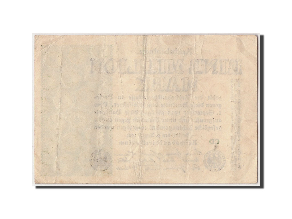 Germany, 1 Million Mark, 1923, KM:102b, 1923-08-09, VF(30-35)