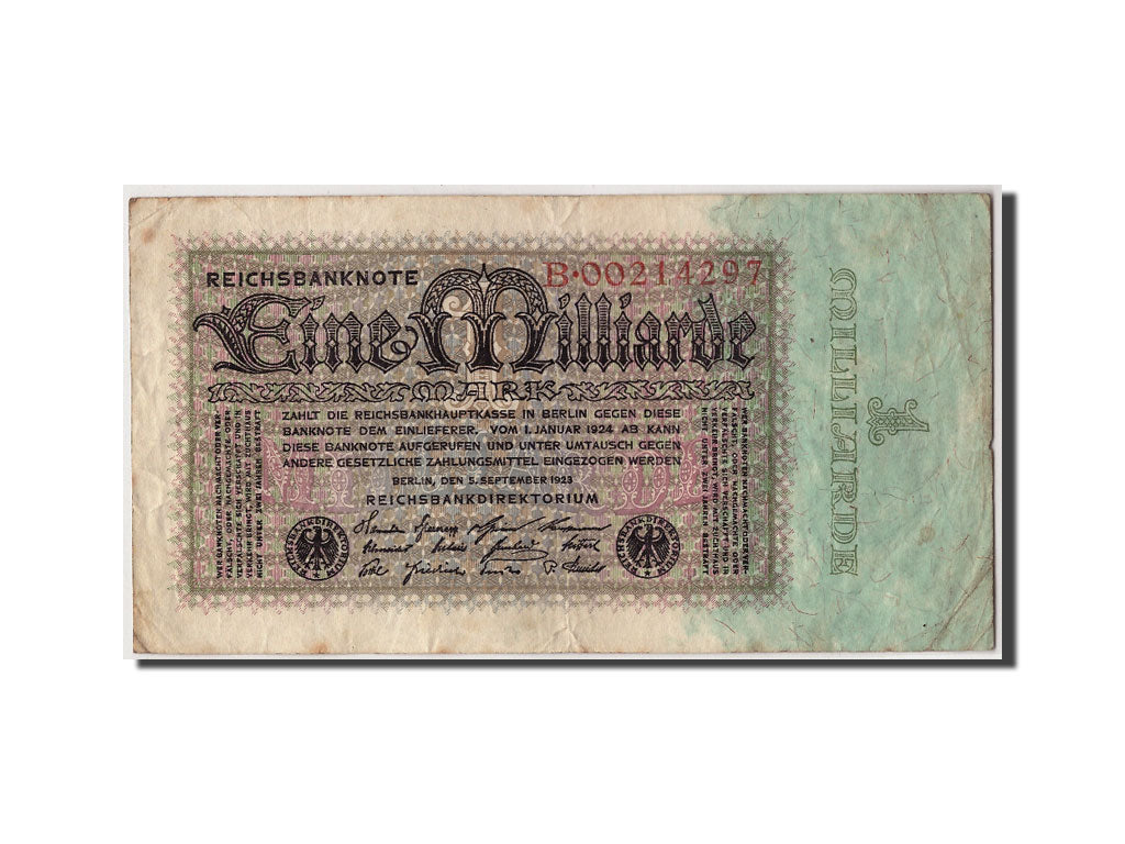 Banknote, Germany, 1 Milliarde Mark, 1923, 1923-09-05, KM:114, VF(20-25)