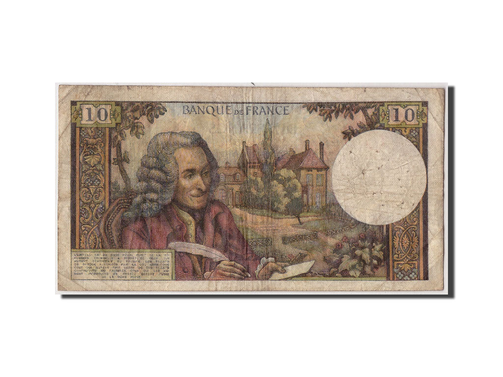 Banknote, France, 10 Francs, 10 F 1963-1973 ''Voltaire'', 1973, 1973-08-02