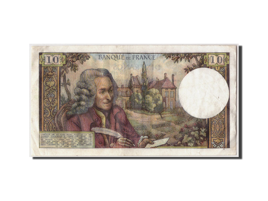 France, 10 Francs 1963-1973 ''Voltaire'',KM:147d, 1973-01-04, EF(40-45)